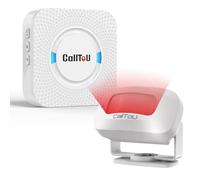 CallToU Wireless Motion Sensor Alarm Indoor, Bed Alarms for Elderly Dementia Patients, Motion Detector Alarm for Home Shop & Elderly Safety, Door Sensor Alarm with 300FT Range, 5 Adjustable Volume