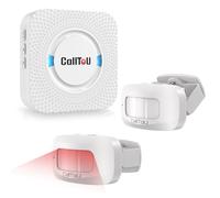 CallToU Wireless Motion Sensor Alarm Indoor, Bed Alarms for Elderly Dementia Patients, Motion Detector Alarm for Home Shop & Elderly Safety, Door Sensor Alarm with 300FT Range, 5 Adjustable Volume