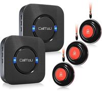 CallToU Wireless Personal Alarms for Elderly, Caregiver Pager System with Elderly Alarm Call Button, Fall Alarm for Elderly, 500FT Range Call Bell for Elderly/Seniors/Patients