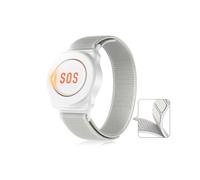 CallToU Wrist Call Buttons for Caregiver Wireless Pager Portable Alarms for Elderly Hook and Loop Nylon Strap Quick Release for Nursing Home Seniors Patients Emergency（Requires Use with a Receiver）