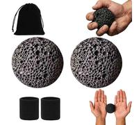 Callus Ball for Hand, 2pcs Moon Grip Ball Callus Rock, Callu BallGrip Trainer for Rock-Solid Hands, Anti-Sweat Grips Strengthener, Build Strong Hands The Toughest Occasions (black)