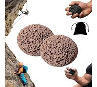 Callus Ball for Hand, Moon Grip Ball Callus Rock, Natural Volcanic Rock Climbing Grip Trainer, Skin Conditioning Callus Building Grip Training Fidget, For Build Callused Hands (Red*2,5cm)