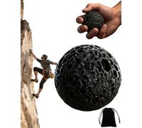 Callus Ball for Hand, Natural Volcanic Rock, Promotes the Formation of Keratin on Hands Squeeze Training Fidget for Hand Endurance Portable Build Strong Hands Rock Climbing (BlackA)