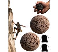 Callus Ball for Hand, Natural Volcanic Rock, Promotes the Formation of Keratin on Hands Squeeze Training Fidget for Hand Endurance Portable Build Strong Hands Rock Climbing (2PCRedB)