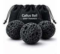 Callus Ball Hand Grip Strengthener - Textured Stone Grip Trainer for Climbing & Fitness, Natural Volcanic Stone Ball, Moon Surface Anti-Slip Hand Exercise Ball for Palm & Finger Training (3Set,7cm)