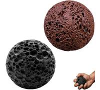 Callus Building Ball for Hand, Moon Grip Rock for Skin Conditioning & Grip Training, Weightlifting Hand Callus Trainer, Anti-Sweat Textured Climbing Accessory (Black+Reddish Brown)