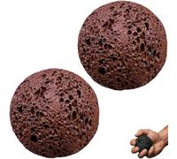 Callus Building Ball for Hand, Moon Grip Rock for Skin Conditioning & Grip Training, Weightlifting Hand Callus Trainer, Anti-Sweat Textured Climbing Accessory (2PCS*Reddish Brown)