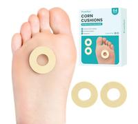 Callus Cushions for Bottom of Foot - Round Foam Padding with Water-Resistant Self-Stick Adhesive - Corn Cushions for Toes and Feet, Reduce Pain, Pressure and Friction from Shoes (Beige, 64 Count)