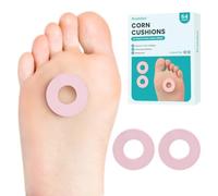 Callus Cushions for Bottom of Foot - Round Foam Padding with Water-Resistant Self-Stick Adhesive - Corn Cushions for Toes and Feet, Reduce Pain, Pressure and Friction from Shoes (Pink, 64 Count)