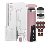 Callus Remover, Electric Foot Scrubber, Cordless Dead Skin Heel Filer, Rechargeable for Cracked Heels, Dry Feet Care, 5.31x1.41 Inches, 172g, ABS, Aluminum Alloy, Sandpaper