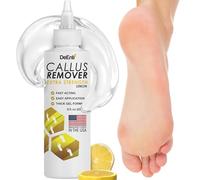 Callus Remover Gel, Extra Strength Foot Callus Remover, 8oz Salon Grade Home Pedicure Supplies for Rough, Dry, Cracked Skin, Heavy Duty Callus Remover for Feet, Lemon
