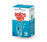 CALLVIN | Fingers of the Sea Finger Rinse | Pack of 10 Scented Wet Hand Cleaning Towels | Ideal for Seafood Meals | Remove Stains Like a Shark on Hunt