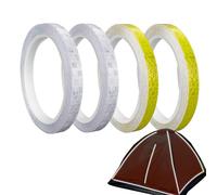 CALLYSONIC 4 Rolls Reflective Tape, 10 mm x 8 m Reflector Sticker, Reflective Tape, Self-Adhesive, Waterproof Warning Tape Sticker for Road, Bicycles, Helmets, Motorcycle Warning Tape (White 1)