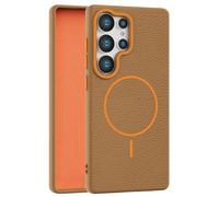 Callyue for Samsung Galaxy S22 Ultra Case Brown, [Compatible with Magsafe], Soft Non-Slip Shockproof Protective Bumper Cover for Samsung S22 Ultra
