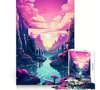 Calm Alien Space Pixel Art 1000 Pieces Jigsaws Adults Puzzles Gifts Mental Workout Peaceful Escape Thoughtful Xmas (50x75cm)