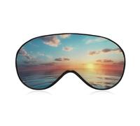 Calm at The Sunset Eye Mask, Side Sleeping Mask Light Blindfold Sleeping Mask Nose Pad and Elastic Band for Children Women and Men