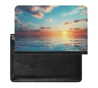 Calm at The Sunset Passport Cover Protector Rfid Blocking Passport Holder Id Card Holder Secure Travel Wallet Organizer for Passport Tickets Credit Cards, style, One Size