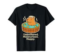 Calm Capybara Hot Spring Self-Care Zen Aesthetic Bliss Moods T-Shirt
