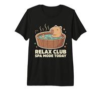 Calm Capybara Slow Life Spa Mode Today Aesthetic Relax Vibes Premium T-Shirt