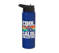 Calm Collective - Retro Helicopter Vintage Pilot Aviation Stainless Steel Insulated Water Bottle