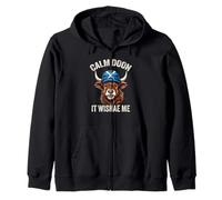 Calm Doon Wisnae Me Scottish Roots Highland Cow Scotland Zip Hoodie