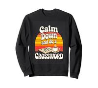 Calm Down And Do A Crossword Retro Puzzle Sweatshirt