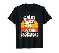 Calm Down and Do A Crossword Retro Puzzle T-Shirt