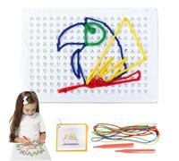 Calm Down Gang Boards, String Drawing Board - Colorful Rope Training Sensory Boards - Craft Art Board Cartoon Pattern Fantasy Development Interactive String Toy for Home School