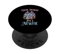 Calm Down It's A Newfie Dog Lover Newfoundland PopSockets Adhesive PopGrip