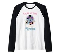 Calm Down It's A Newfie Dog Lover Newfoundland Raglan Baseball Tee