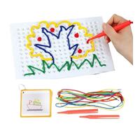 Calm Down Tables, Drawing Board with Ropes - Colorful Sensory Activity Card, Craft Art Board Development 'Imagination Moo Cartoon Toy with Lacing for