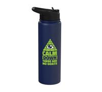 Calm Down There are No Goats - Masonic Freemason Stainless Steel Insulated Water Bottle