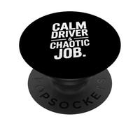 Calm Driver And Chaotic Job Ambulance Driver PopSockets Adhesive PopGrip
