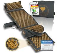 CALM ELEPHANT ORIGINAL® Ultimate Acupressure Mat with Cushion XXL Set of 6 Massage Mat Back Tension Release Acupuncture Mat Cushion with Heat Function Lumbar & Knee Cushion Door Mat Grey