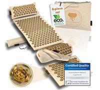 Calm Elephant XXL Acupressure Mat Set Ultimate 6-Pcs, for Beginners, Beige