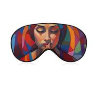 Calm Face Eye Mask, Side Sleeping Mask Light Blindfold Sleeping Mask Nose Pad and Elastic Band for Children Women and Men