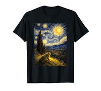 Calm Frog Van Gogh Starry Night Inspired Peaceful Evening T-Shirt
