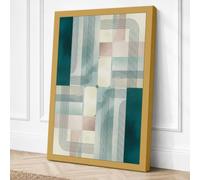 Calm Geometric Order Canvas Wall Art Print 24x16 Inch (61 x 41 cm)