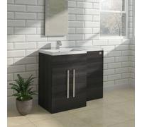 Calm Grey Left Hand Combination Vanity Unit Set (No Toilet)
