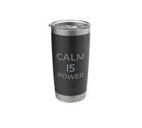 Calm is Power - Distressed Minimal Zen Design Unisex Stainless Steel Insulated Tumbler
