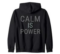 Calm Is Power - Light & Balance Minimal Mindfulness Unisex Zip Hoodie