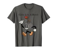 Calm Like A Bomb - Funny Rubber Hose Retro Cartoon T-Shirt