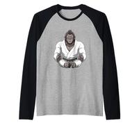 Calm Martial Arts Judo and Jiu Jitsu Gorilla Raglan Baseball Tee