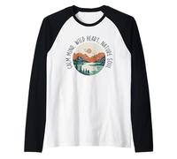 Calm Mind, Wild Heart, Nature Soul Raglan Baseball Tee