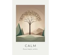Calm Minimalist Japanese Design Notebook - 6 x 9, 120 Pages: Abstract Tree Illustration | For Journaling, Sketching, and Planning | Inspirational & Motivational Quote
