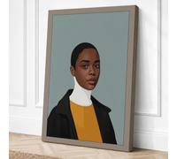 Calm Observation Modern Canvas Wall Art Print 24x16 Inch (61 x 41 cm)