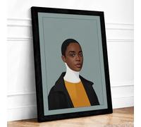 Calm Observation Modern Framed Wall Art Print A2 (59.4×42cm) Black, Wall Decor for Living Room, Bedroom, Office & Home, Ready to Hang, Art Gift