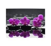 Calm Orchid Flower Purple,500 Pieces Puzzles for Adults-Wooden Jigsaw Puzzle for Adults Elderly