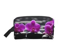 Calm Orchid Flower PurpleLarge Capacity Cosmetic Organizer,Travel Makeup Bag for Women