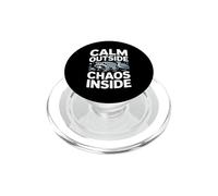 Calm Outside Chaos Inside Raccoon Duck Humor PopSockets PopGrip for MagSafe